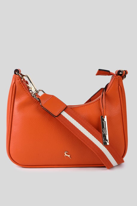 'Bella Toscana' Real Leather Crossbody Bag with Webbing Strap - Image 1