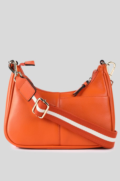 'Bella Toscana' Real Leather Crossbody Bag with Webbing Strap - Image 3