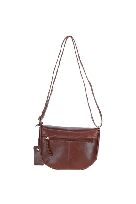 'Violet' Real Leather Flap-Over Crossbody Bag - Image 4