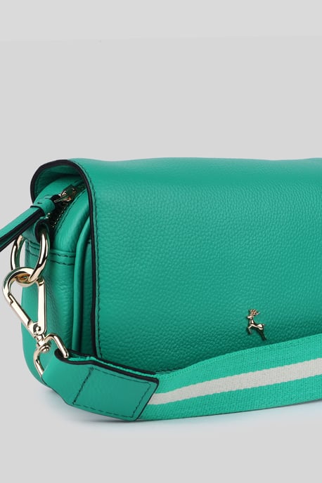 'Eleganza Milano' Real Leather Flapover Crossbody Bag - Image 2