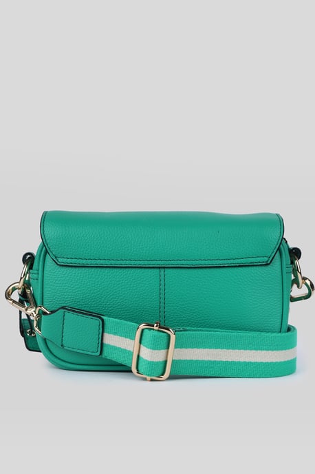 'Eleganza Milano' Real Leather Flapover Crossbody Bag - Image 3