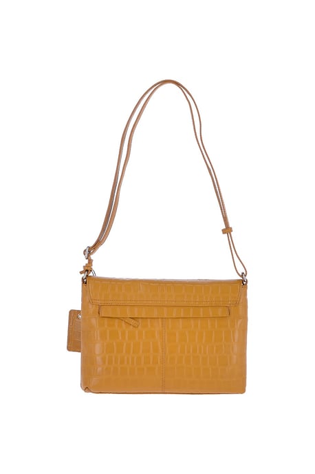 'Siane' Croc Print Real Leather Crossbody Bag - Image 4