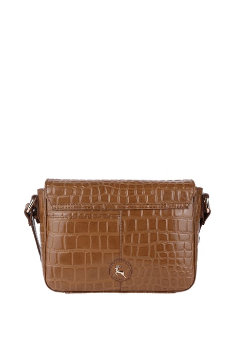 'Elegance' Croc Embossed Leather Cross Body Bag - Image 5