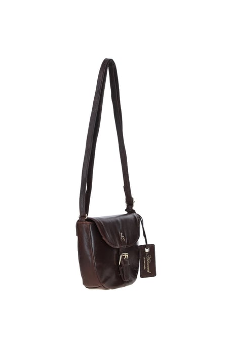 'Violet' Real Leather Flap-Over Crossbody Bag - Image 3