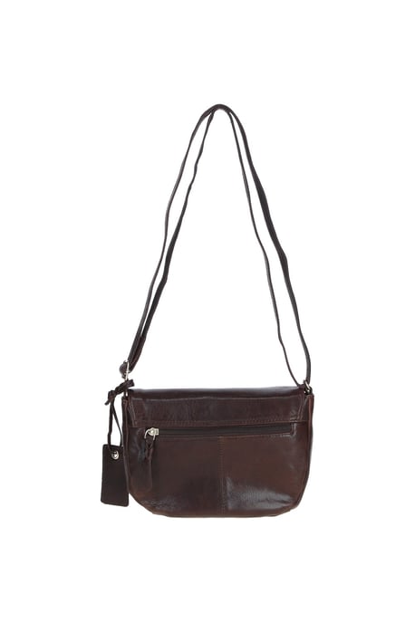 'Violet' Real Leather Flap-Over Crossbody Bag - Image 4
