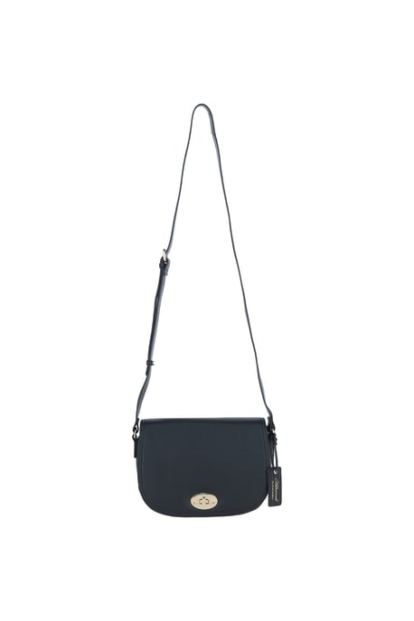 'Stellia' Real Leather Crossbody Bag with Twist Lock - Image 2