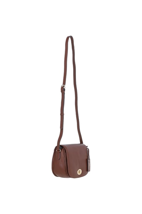 'Stellia' Real Leather Crossbody Bag with Twist Lock - Image 5