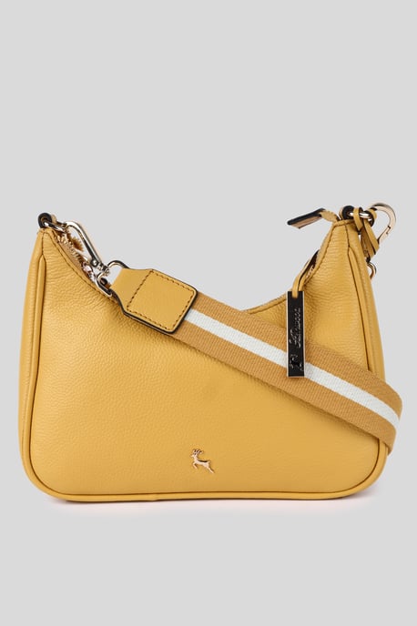 'Bella Toscana' Real Leather Crossbody Bag with Webbing Strap - Image 1