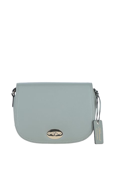 'Stellia' Real Leather Crossbody Bag with Twist Lock - Image 1