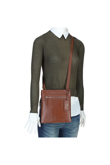 'Cienna' Real Leather Crossbody Bag - Image 5