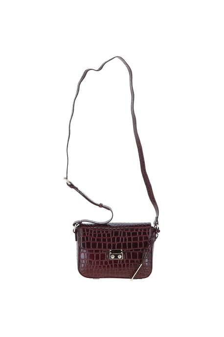 'Elegance' Croc Embossed Leather Cross Body Bag - Image 2
