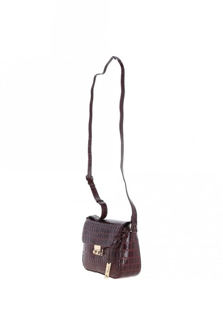 'Elegance' Croc Embossed Leather Cross Body Bag - Image 3