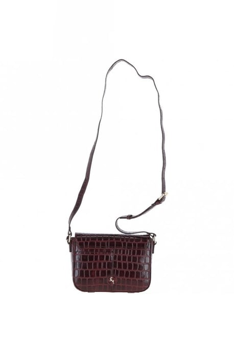 'Elegance' Croc Embossed Leather Cross Body Bag - Image 4