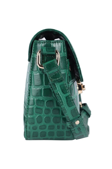 'Elegance' Croc Embossed Leather Cross Body Bag - Image 3