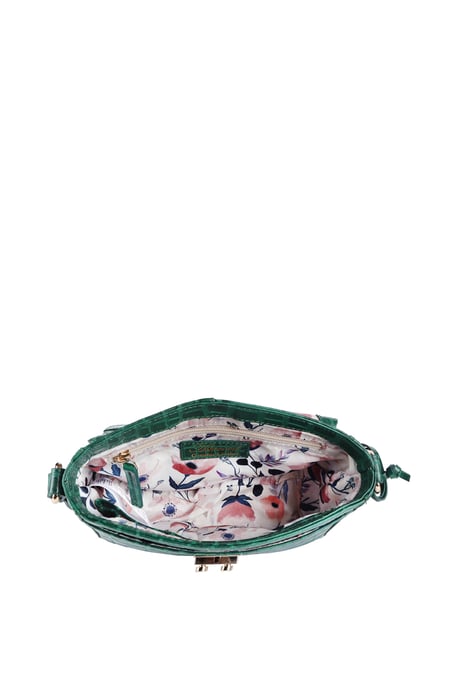 'Elegance' Croc Embossed Leather Cross Body Bag - Image 4