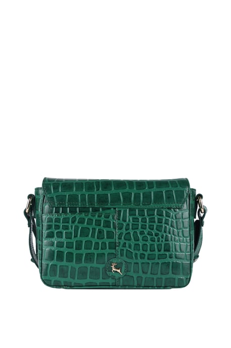 'Elegance' Croc Embossed Leather Cross Body Bag - Image 5
