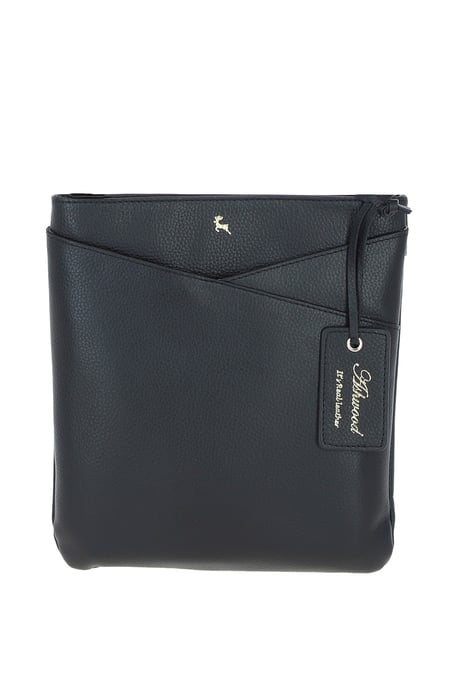 'Curvo' Real Leather Crossbody Bag - Image 1