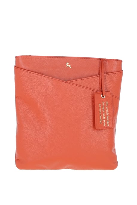 'Curvo' Real Leather Crossbody Bag - Image 1