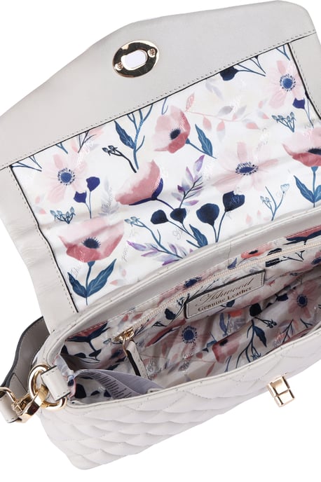 'Tramonto Toscana' Real Leather Flapover Quilted Bag - Image 4
