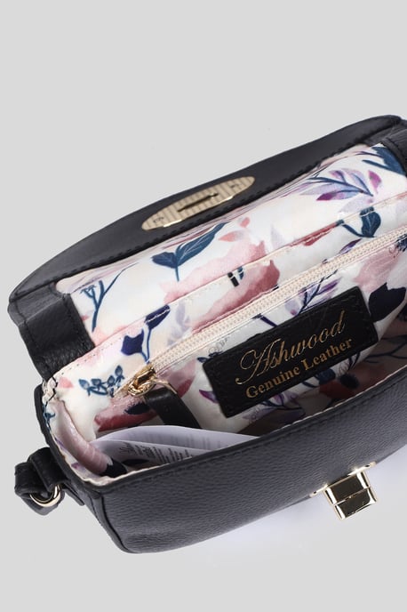 'Borsa della Moda' Real Leather Saddle Crossbody Bag - Image 4
