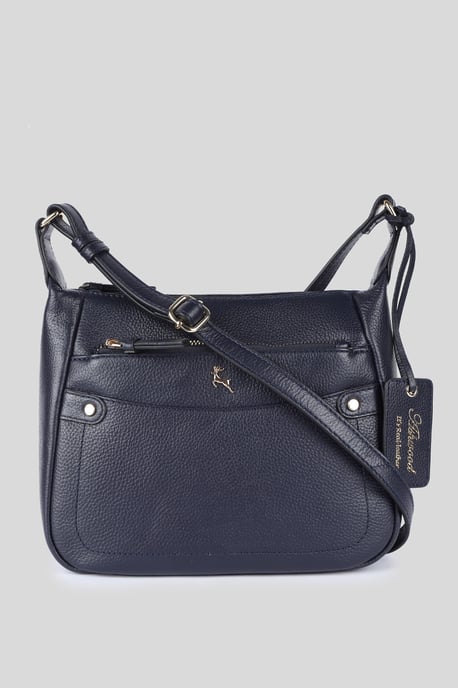 'Classico Napoli' Real Leather Top Zip Crossbody Bag - Image 1