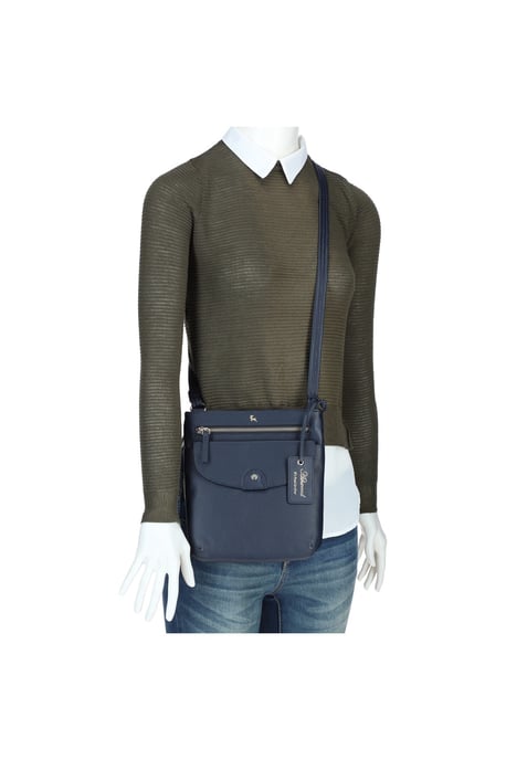 'Five CB' Real Leather Cross Body Bag - Image 5