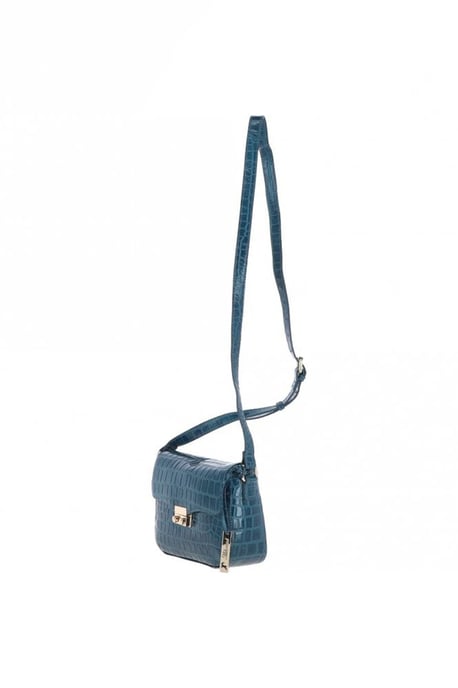 'Elegance' Croc Embossed Leather Cross Body Bag - Image 3