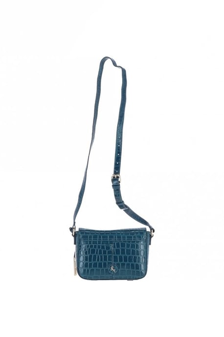 'Elegance' Croc Embossed Leather Cross Body Bag - Image 4