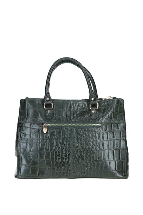 'Lucido Tesoro' Three Section Real Leather Bag - Image 3
