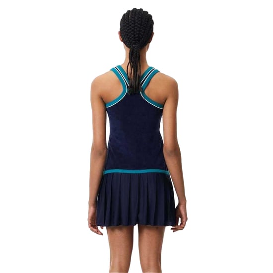 Lacoste Dames/Dames French Terry Slim Dress met gekruiste rug (Blauw) - Image 2