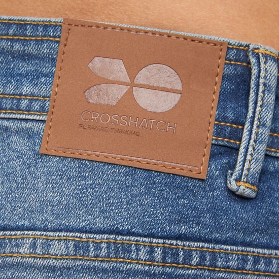 Crosshatch Buraca Slim Jeans för män (Stentvätt) - Image 4