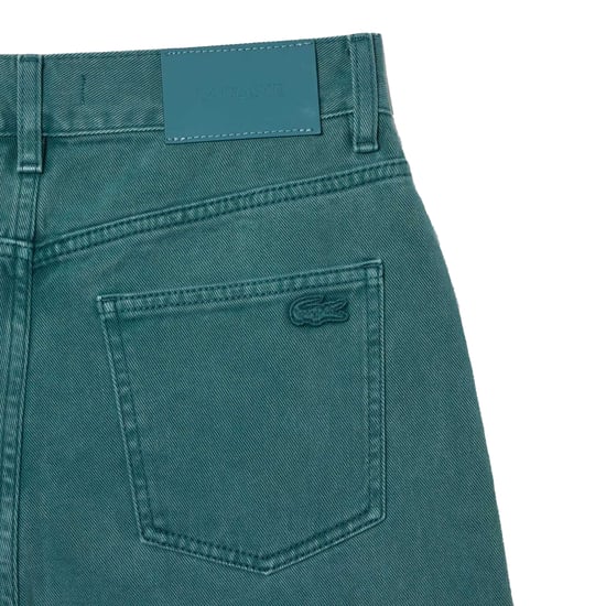 Lacoste Dames/Dames Natuurlijk Geverfde Denim Rechte Benen Jeans (Groen) - Image 2