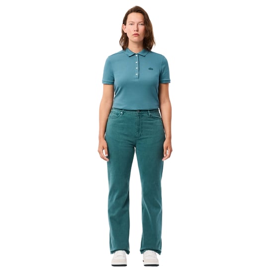 Lacoste Dames/Dames Natuurlijk Geverfde Denim Rechte Benen Jeans (Groen) - Image 4