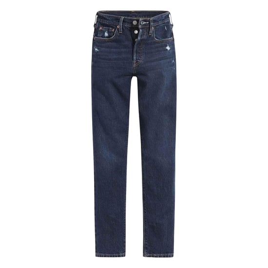 Levis Dames/Dames 501 Skinny Jeans (Donkerblauw) - Image 1