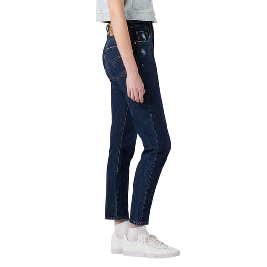 Levis Dames/Dames 501 Skinny Jeans (Donkerblauw) - Image 3