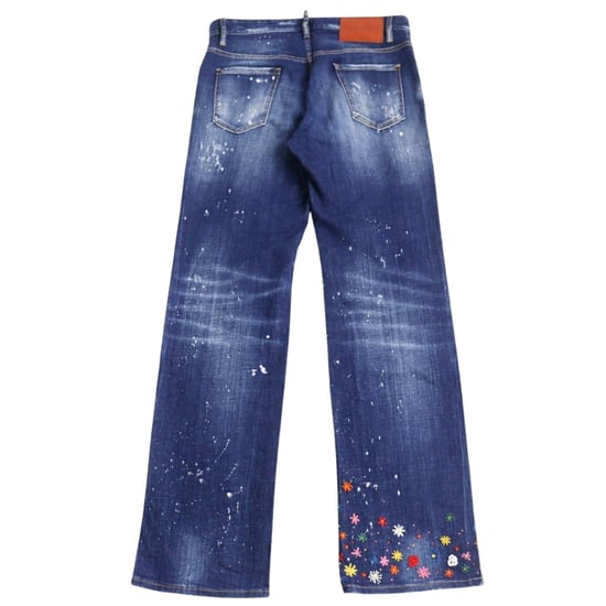 Dsquared2 Roadie Jean Bloemenpatroon Blauwe Jeans - Image 2