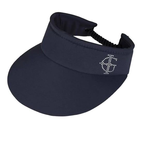 Island Green Womens/Ladies Diamante Logo Golf Sun Visor (Navy) - Image 1