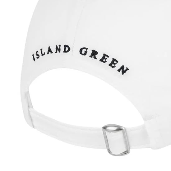 Island Green Womens/Ladies Diamante Logo Baseball Cap (White) - Image 4