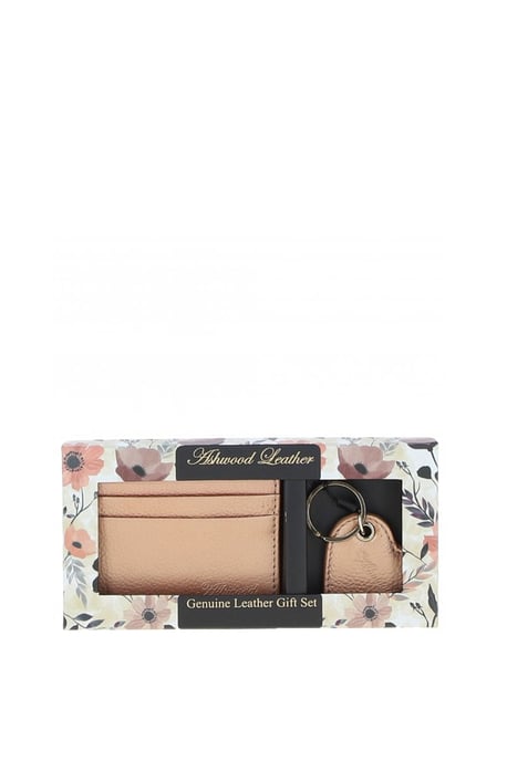 Real Leather Card Holder & Key Ring Gift Set - Image 2