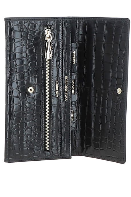 'Wise Tour' Croc Print Real Leather Gift Travel Set - Image 3