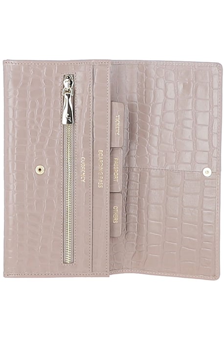 'Wise Tour' Croc Print Real Leather Gift Travel Set - Image 3