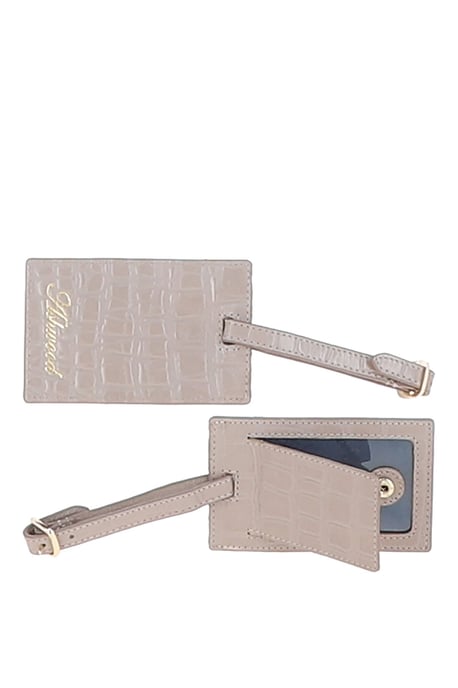 'Wise Tour' Croc Print Real Leather Gift Travel Set - Image 5