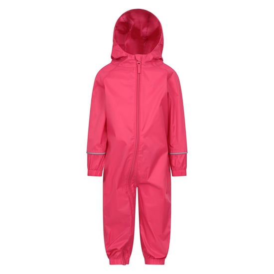 Mountain Warehouse Childrens/Kids Puddle Waterproof Rain Suit (Pink) - Image 1