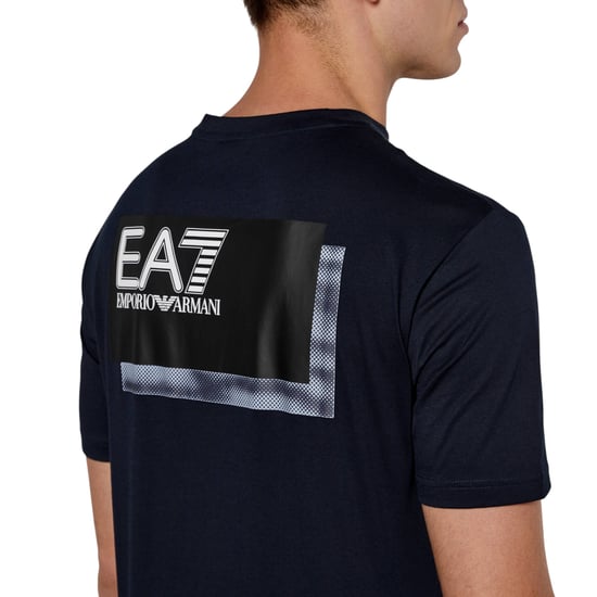 Emporio Armani EA7 Mens T Shirts Regular Fit Casual Summer Pullover Cotton Top - Image 3