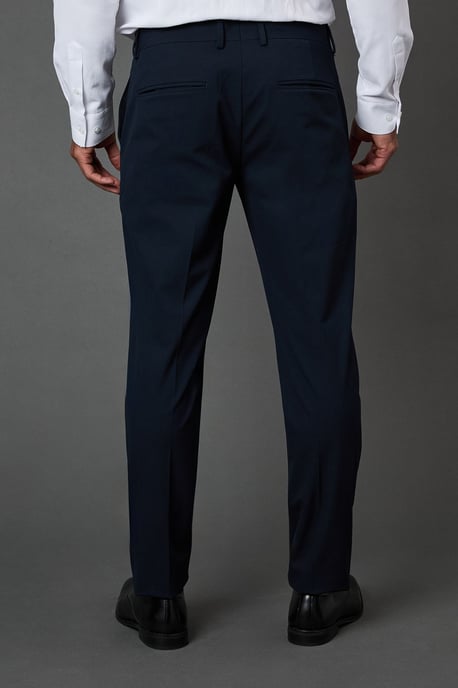 Navy Stretch Skinny Fit Suit Trousers - Image 4