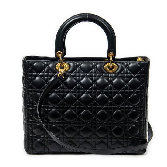 Large Lady Dior Zip  Shoulder Bag - Image 5