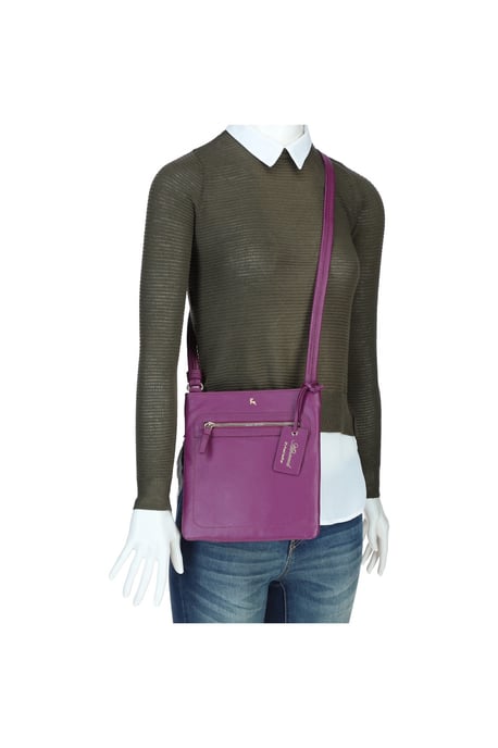 'Cienna' Real Leather Crossbody Bag - Image 5