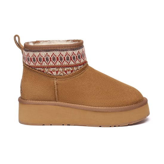 EVER AU Dames geweven enkelboots met plateauzool – Plover - Image 1