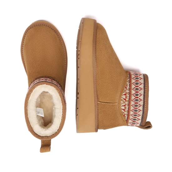 EVER AU Dames geweven enkelboots met plateauzool – Plover - Image 3