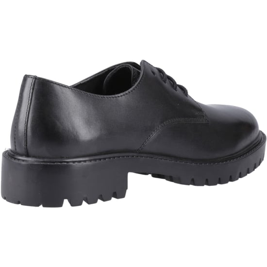 Hush Puppies Aubrey Lace Up Snr Meisjes Zwarte Derby Schoenen Van Leer - Image 2
